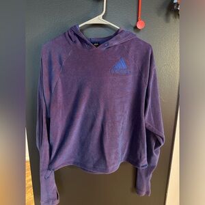 Adidas Terrycloth blue and purple long sleeve hoodie size XS